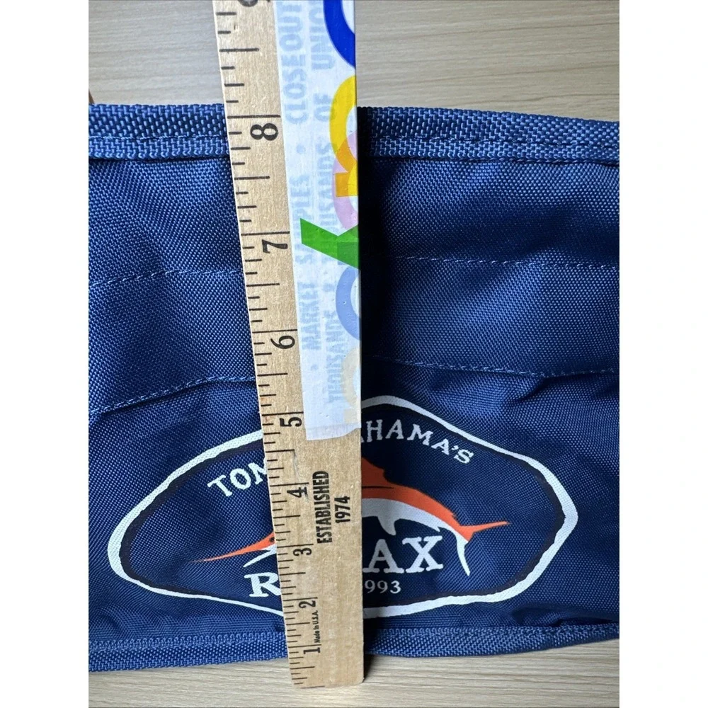 TOMMY BAHAMA Expandable Lunch Cooler Shoulder Bag Blue Fish Relax